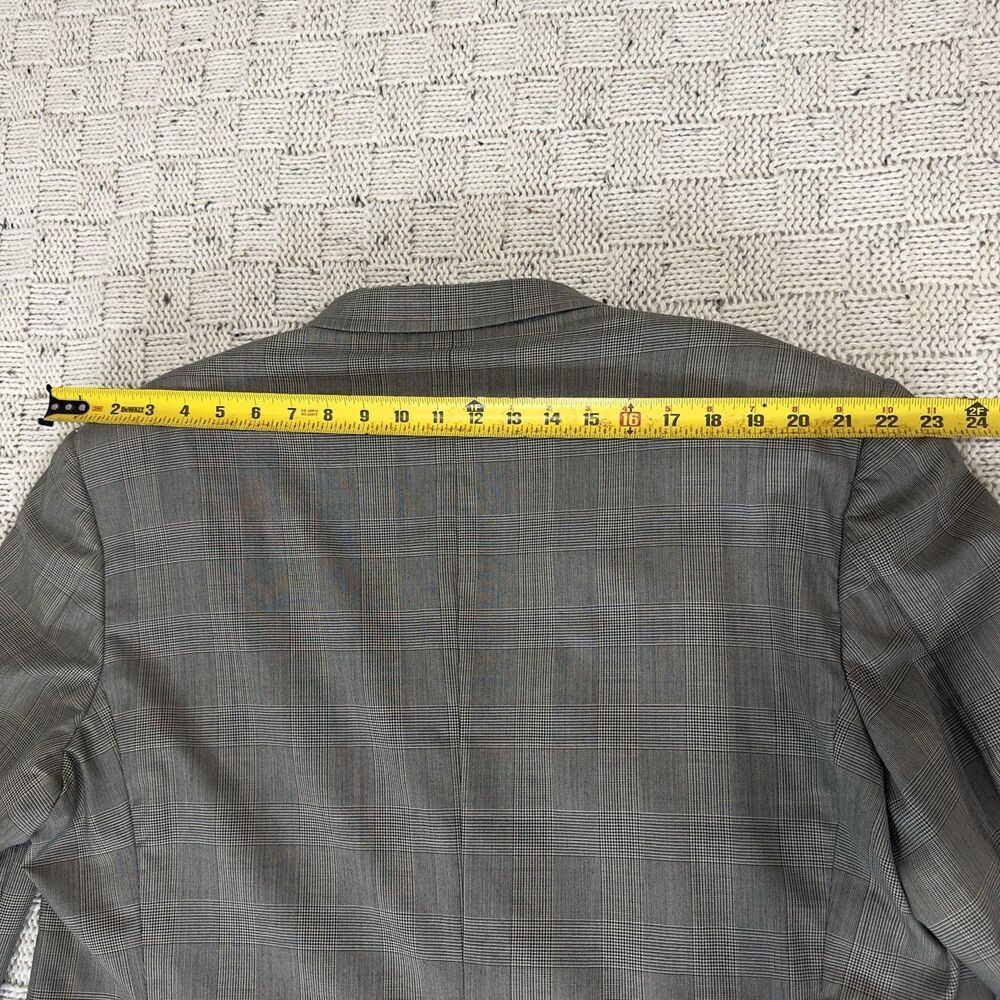 VTG Brooks Brothers Brooksease Wool Blazer Gray Glen Plaid USA Read Measurements - Picture 10 of 11